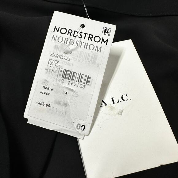 A.L.C. Women's Black Dixie Skirt 100% Polyester Women's Size 14 New With Tags - Picture 5 of 10